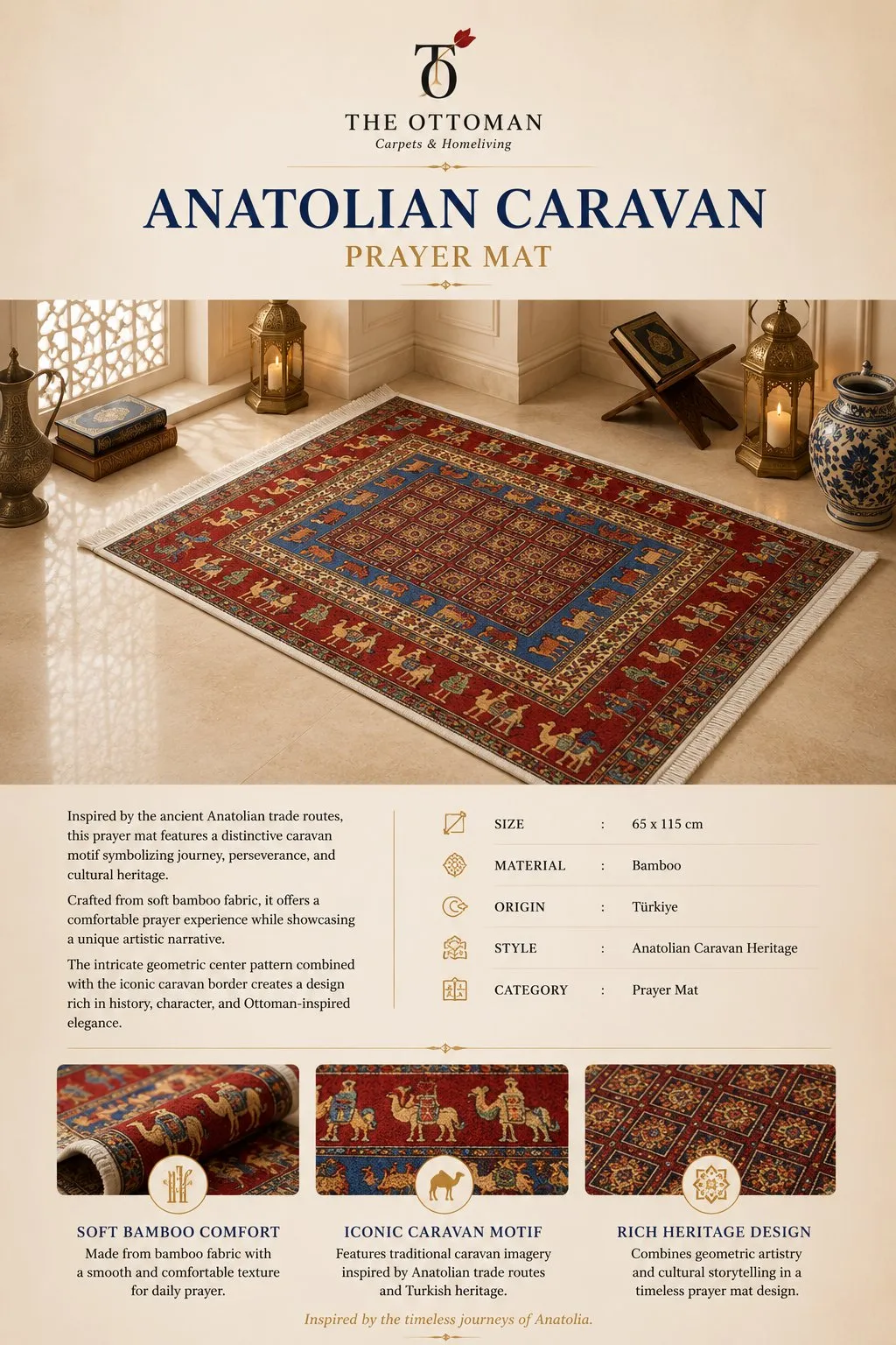 Anatolian Caravan Prayer Mat