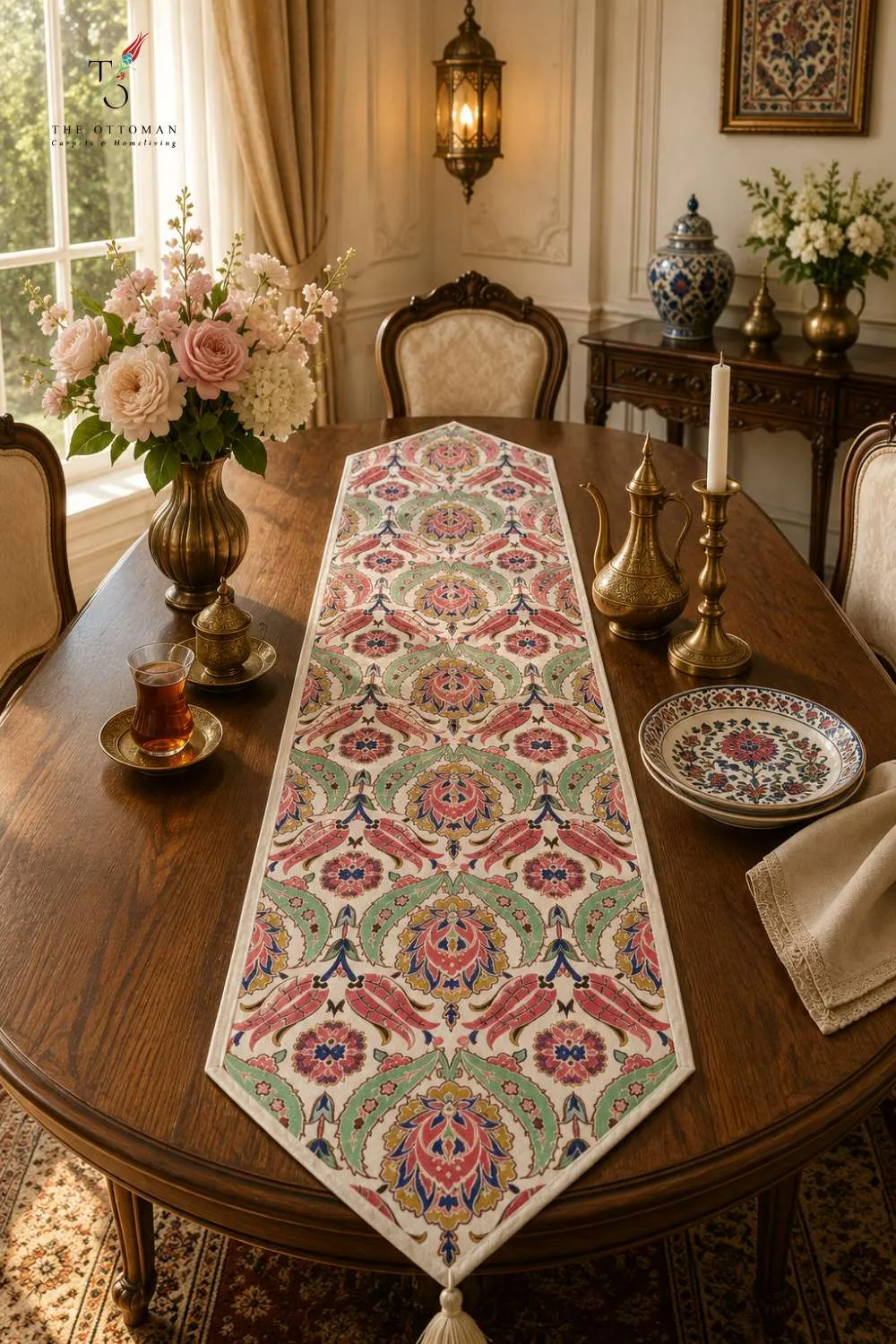 Ottoman Rose Garden Table Runner