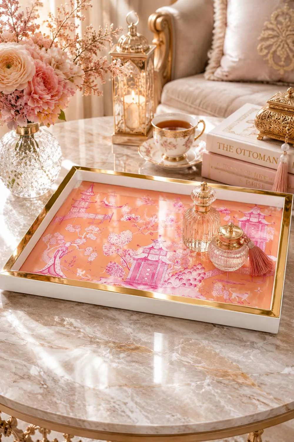 Ottoman Blush Pagoda Tray